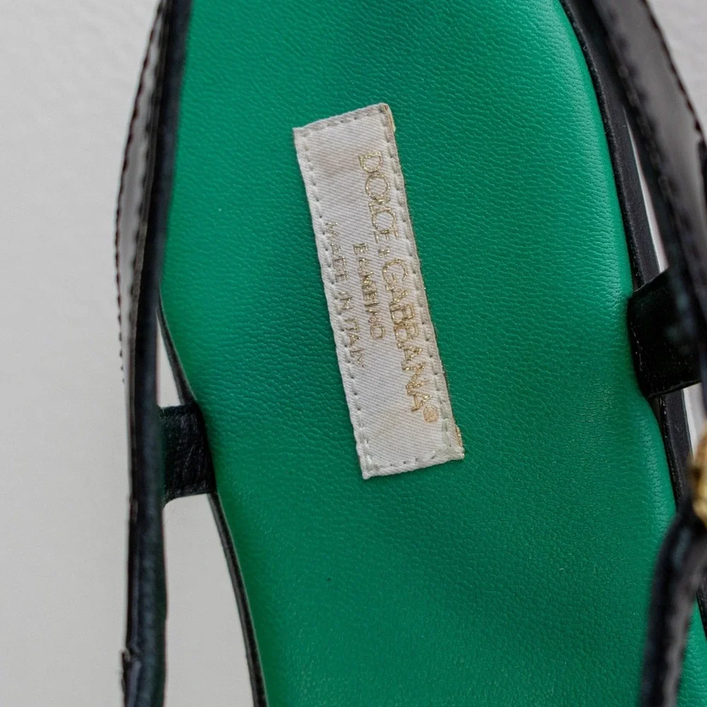 DOLCE & GABBANA BAMBINO SHOES TOUCAN SANDALS T-STRAP sz EU 37 UK 4 23.5cm